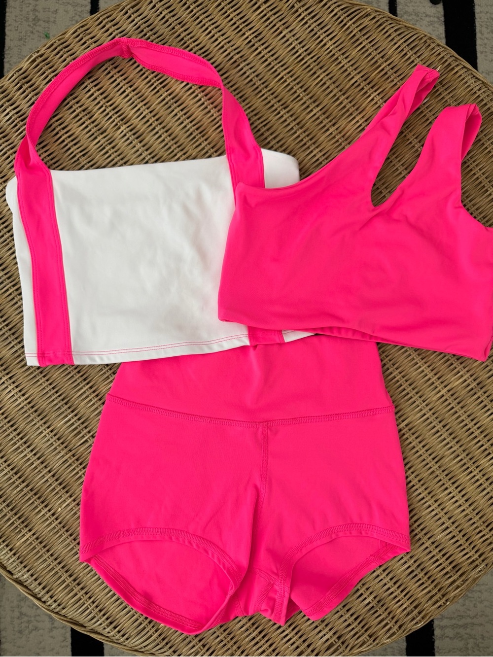 FIVE THE LABEL Hot Pink White 3pc Dance Set